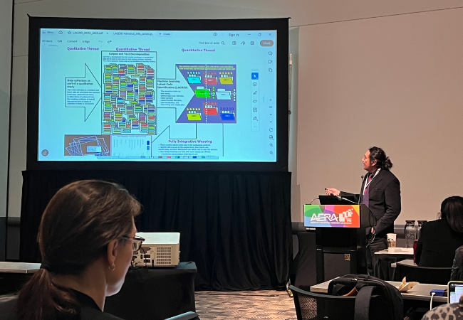 Dr. Manuel González Canché leads a pre-conference workshop on machine-driven text classification and analysis on April 22.
