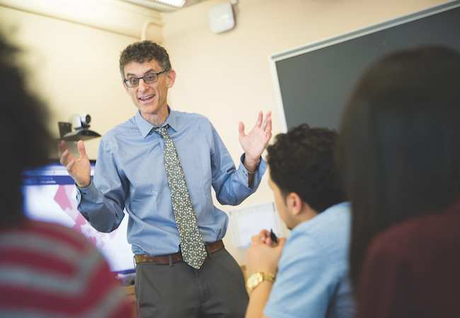 Jonathan Zimmerman teaching a class. 