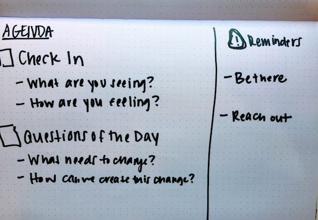 A teacher's checklist for a class discussion on protests about racial violence.