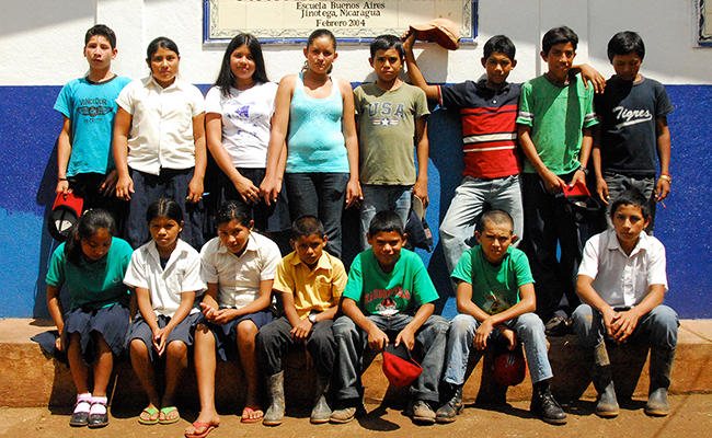 Students in Nicaragua.