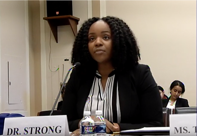 Krystal Strong testifies to the US House Foreign Affairs Subcommittee