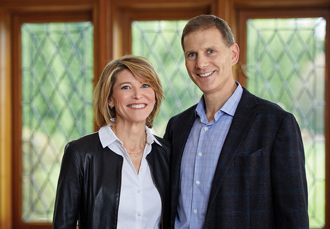 Headshot of Andrew Harris Jacobson and Marina Kunis Jacobson, G’93, WG’93