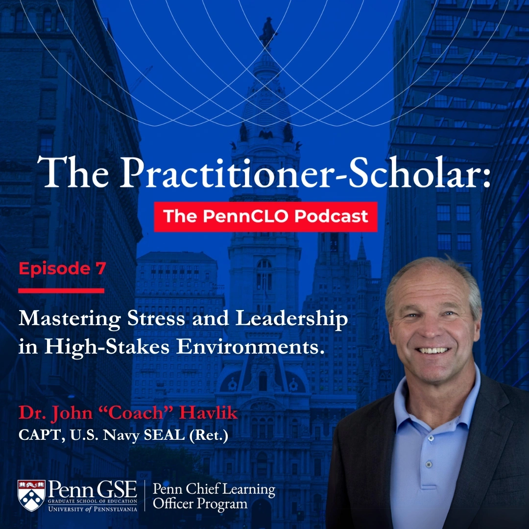 Podcast Cover for Episode 7 of the PennCLO Podcast with Dr. John Havlik against blue backdrop