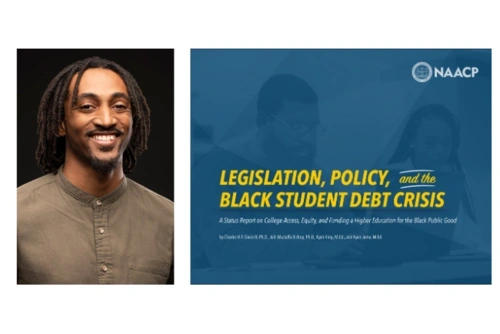 Jalil Bishop and the NAACP report cover