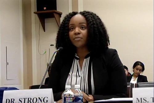 Krystal Strong testifies to the US House Foreign Affairs Subcommittee