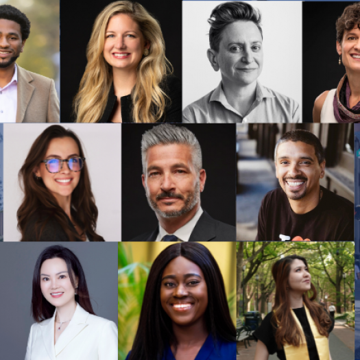 Collage of 2025 Penn GSE Award recipients. Top row (L–R): Damani White-Lewis, A. Brooks Bowden, Abby Reisman, Jenny Zapf. Middle row: Rachel Dozier, John Gamba, Peter Montesino. Bottom row: Dandan Wu, Mayowa Fageyinbo, Meruyert Bizhanova.