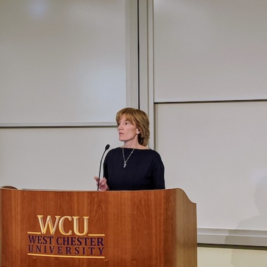 Penn GSE professor Laura Perna testifies at a January 8, 2020 hearing of Pennsylvania Higher Education Funding Commission at West Chester University. 