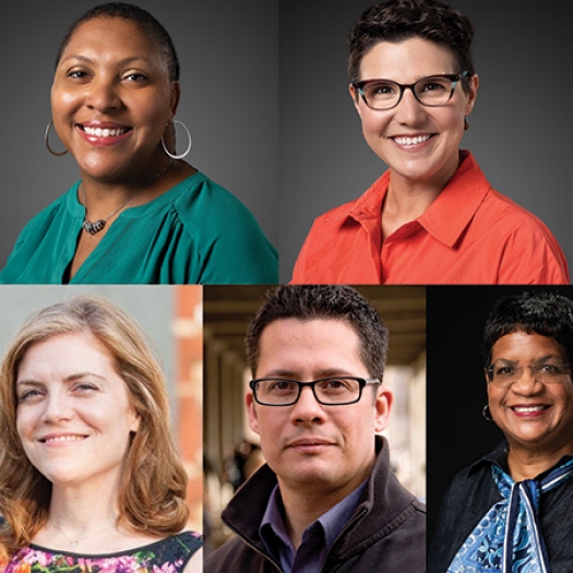Clockwise from top left, Charlotte Jacobs, Sarah Kavanagh, Diane Waff, Roberto Gonzalez, and Jen McLaughlin Cahill