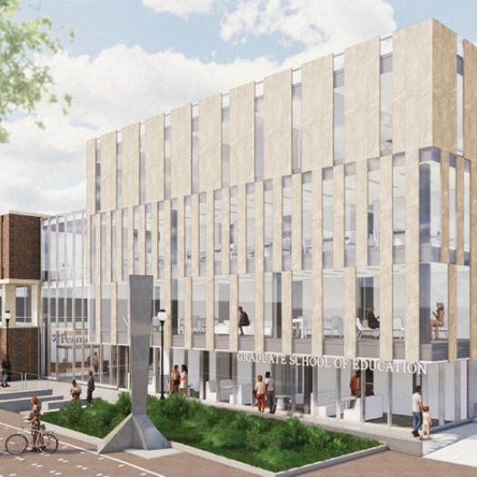 Rendering of overall look of the capital building expansion for Penn GSE