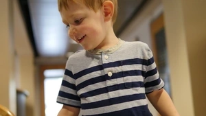 A boy at play. 