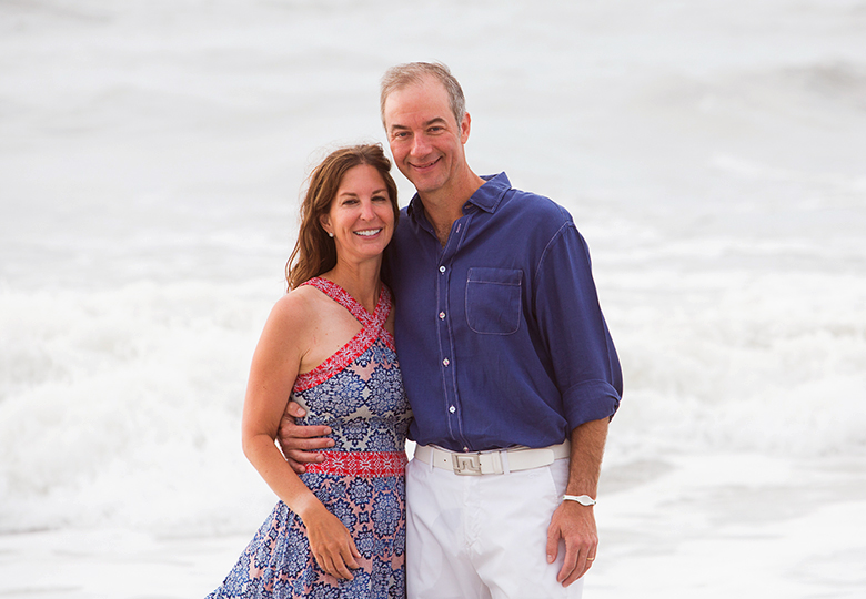 Man and woman at the beach.