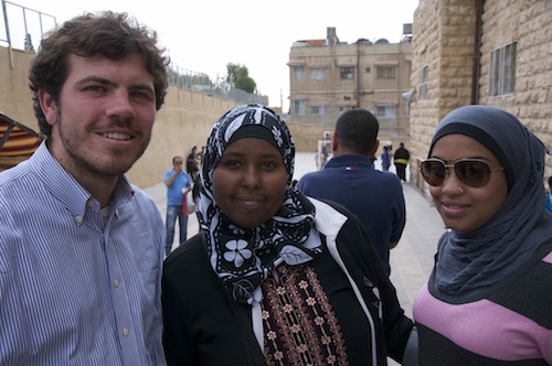 Colin with 2 women in Amman